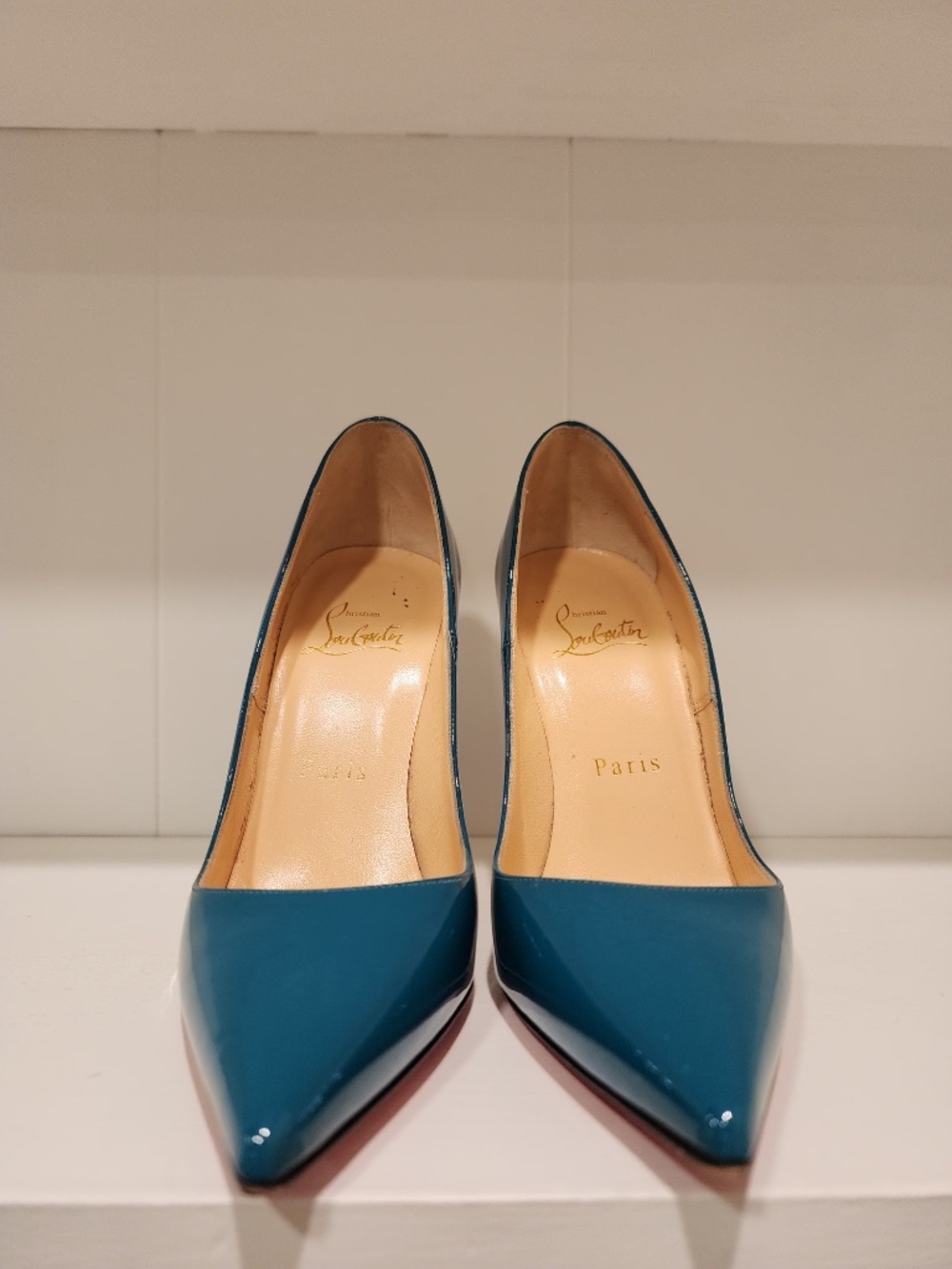 Christian Louboutin So Kate 120 Curacao Blue Patent Leather Pumps - Picture 5 of 10